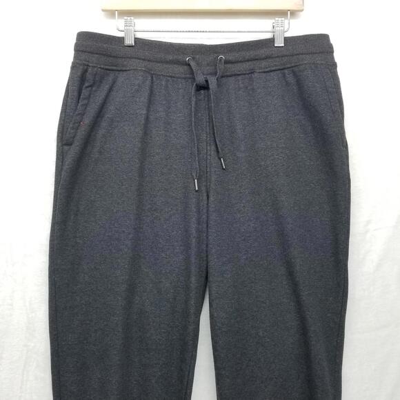 Orvis Luxe Fleece Jogger Pants Large Charcoal Gray Lounge Pant - Picture 3 of 12